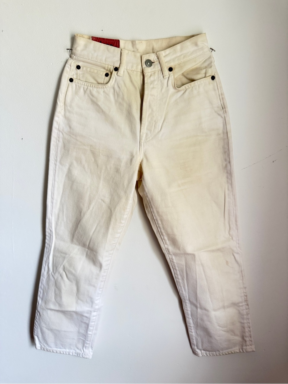Acne Cream Straight Slim-Cropped Women’s Jeans